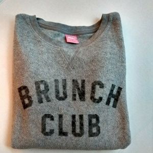 COZY "Brunch Club" sweatshirt in heather gray